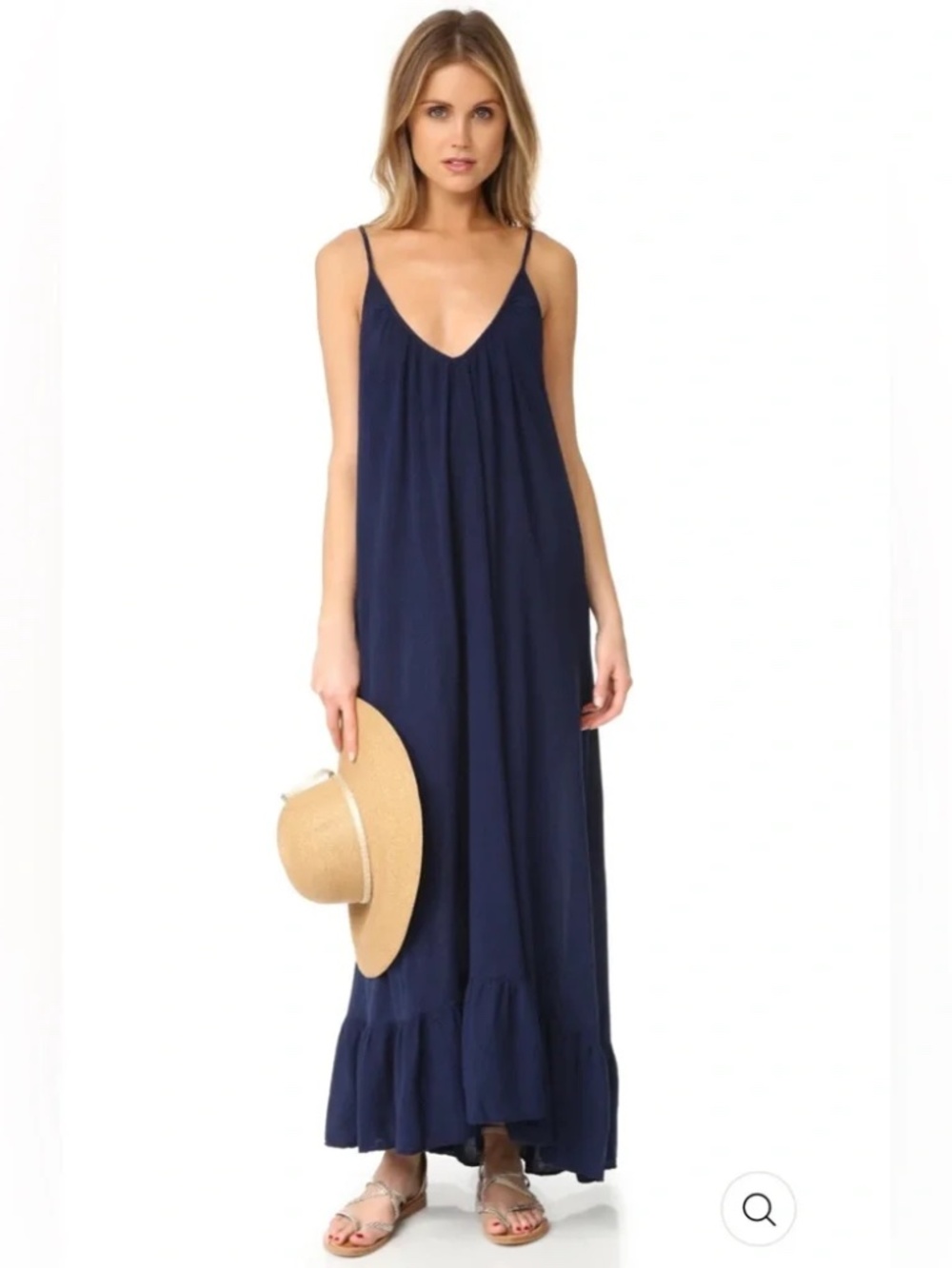 9SEED PALOMA DRESS PACIFIC navy maxi dress one size